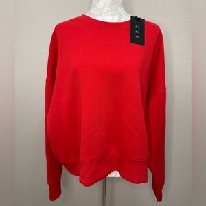 Abercrombie & Fitch YPB neoKNIT Women’s Mini Crew Sweatshirt Red Large